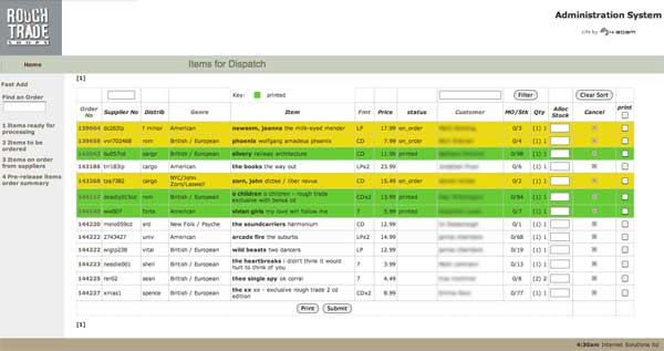 Rough Trade Admin System